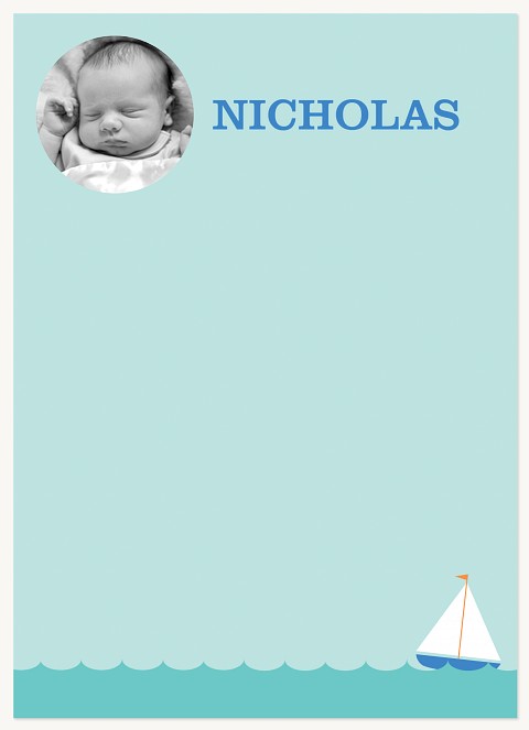 Sweet Sailor Boy Baby Thank You Cards