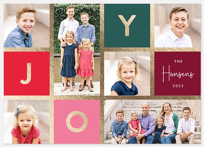 Joyful Mosaic Holiday Photo Cards