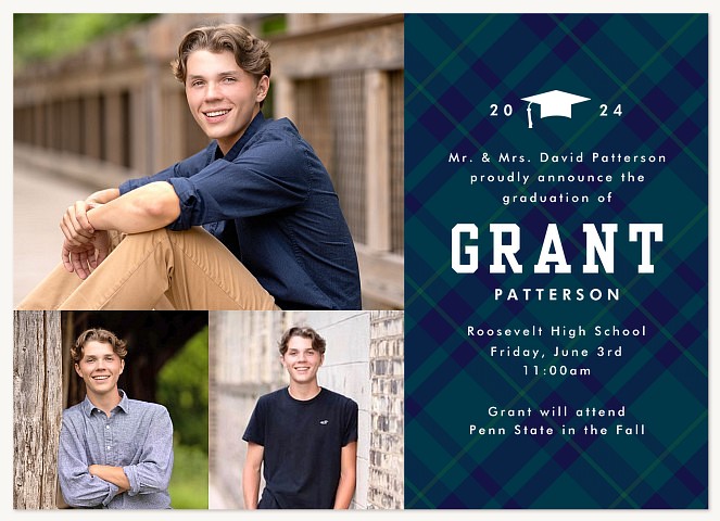 Grad in Plaid | Graduation Cards