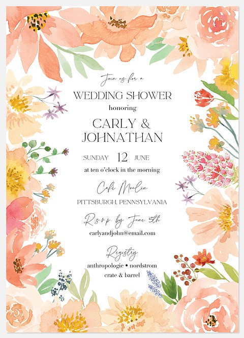 Magnolia Gardens Bridal Shower Invitations