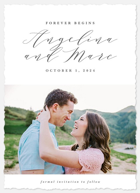 Forever Begins Save the Date Photo Cards