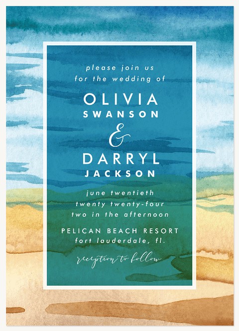 Breezy Beachside Wedding Invitations