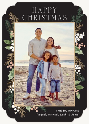 Greenery Frame Christmas Cards