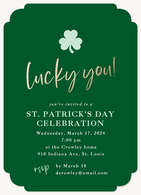 Lucky You Invitations