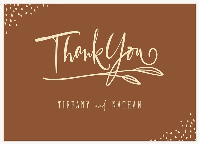 Gilded Rustic Thank You Cards 