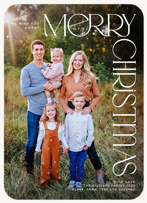 Modern Edit Personalized Holiday Cards