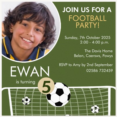 Shoots 'n Scores Kids Birthday Invitations
