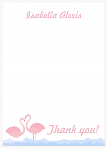 Pink Flamingos Thank You Cards