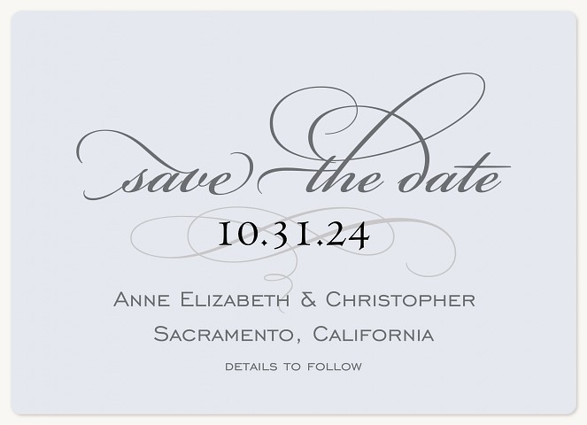 Sterling Scroll Save the Date Magnets