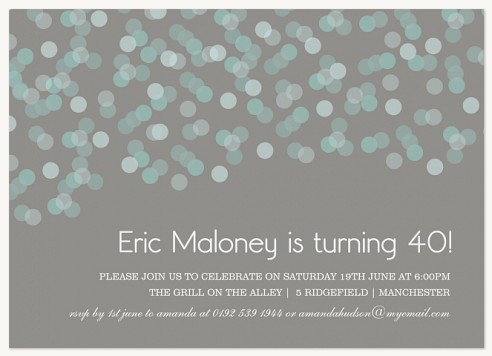 Light Bright Adult Birthday Party Invitations