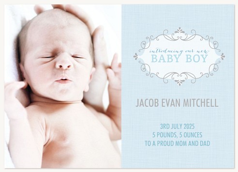 Lil Baby Blue Baby Announcements
