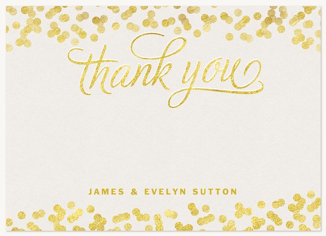 Gold Days Wedding Thank You Cards