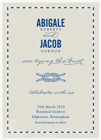 Tie the Knot Save the Date Cards
