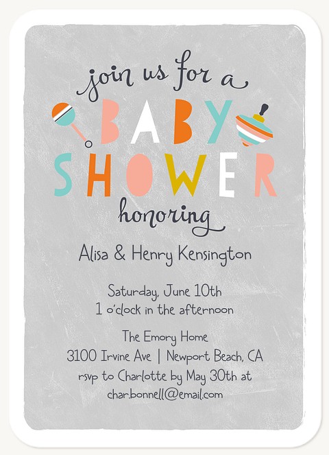 Topsy Turvy Baby Shower Invites