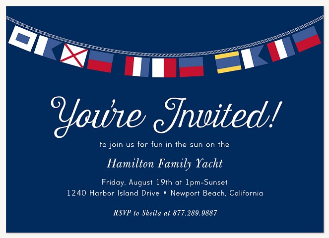 Nautical Flags Summer Party Invitations