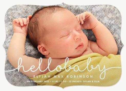 Sweet Script Baby Announcements