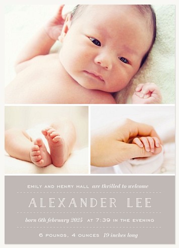 Classic Elegance  Baby Announcements