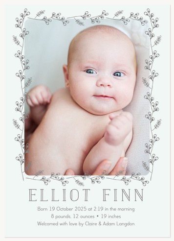 Trellis Frame Baby Announcements