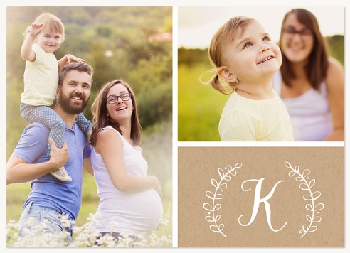 Laurel Monogram Personalised Cards