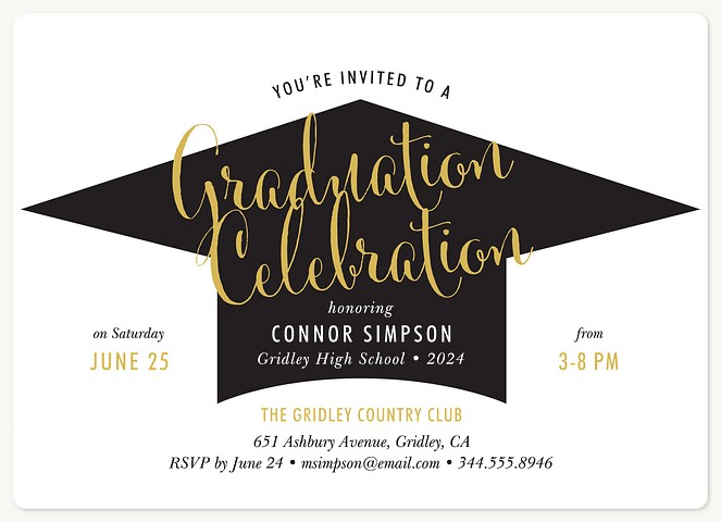 Honored Celebration Graduation Party Invitations