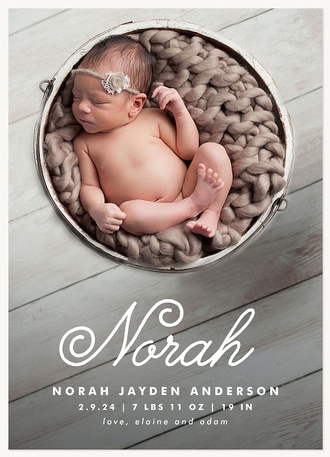 Effortless Introduction Baby Announcements