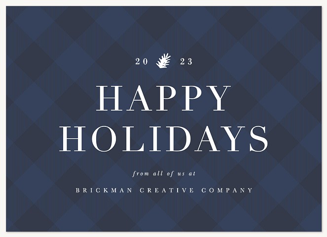 Winter Plaid Business Holiday Cards