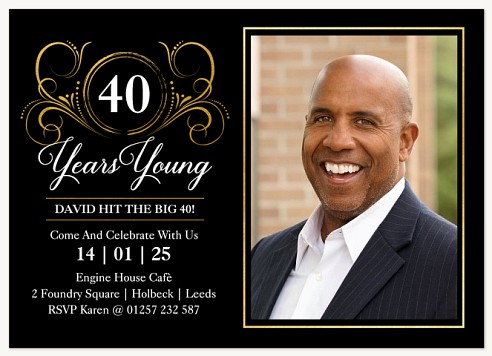 Regal Celebration Adult Birthday Party Invitations