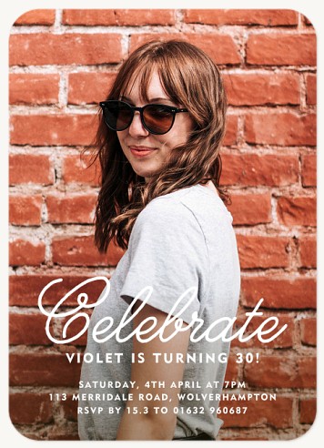Delightful Celebration Adult Birthday Party Invitations