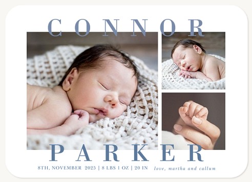 Modern Beginnings Baby Announcements