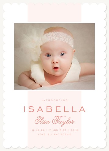 Uptown Elegance Baby Announcements
