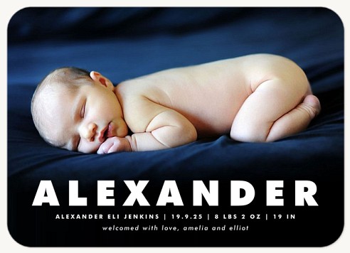 Modern & Bold Baby Announcements