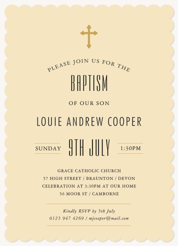 Blessed Baby Christening Invitations | Christening Invites
