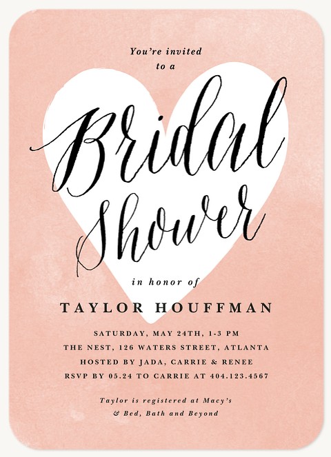 Heart It Bridal Shower Invitations
