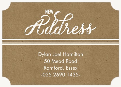 Rustic Home We've Moved Announcements