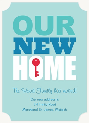 Vintage Key We've Moved Announcements 
