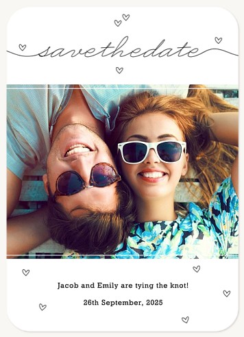 Sweet Little Hearts Save the Date Cards