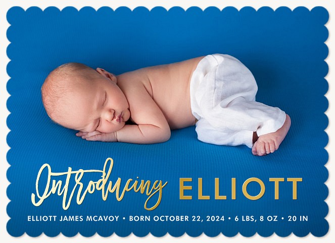 Shimmering Introduction Baby Announcements