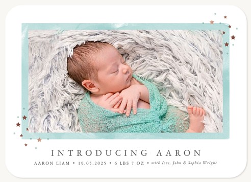 Embellished Stars Baby Announcements