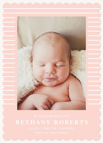 Classic Stripes Baby Announcements