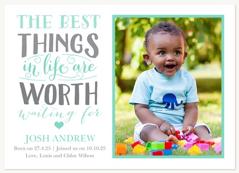 Spirited Welcome Baby Announcements