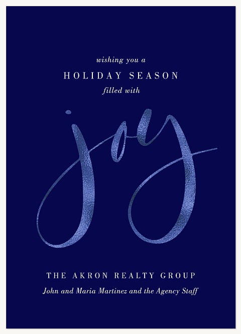 Shimmering Joy Business Holiday Cards