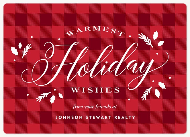 Plaid With Flair Holiday & Christmas Magnet Cards