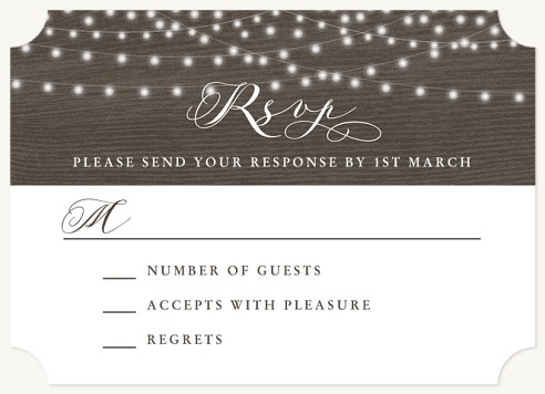 Twinkled Romance Wedding RSVP Cards