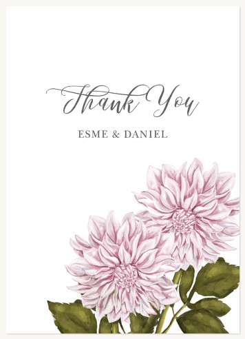 Dahlia Adornment Thank You Cards