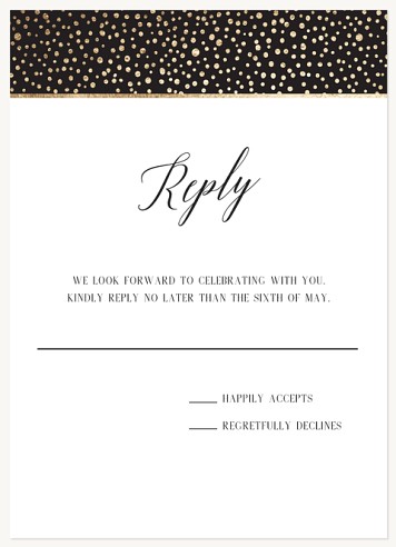 Gilded Love Wedding RSVP Cards