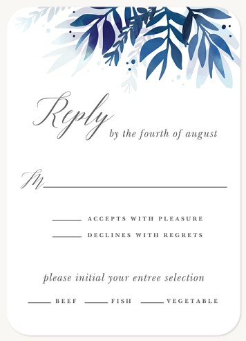 Twilight Flora Wedding RSVP Cards
