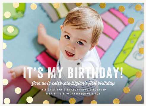 Lots of Dots Kids Birthday Invitations