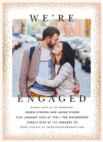 Modern Classic Engagement Party Invitations