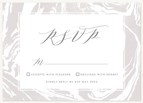 Marbled Allure Wedding RSVP Cards