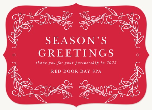 Seasonal Laurels Christmas Cards for Business